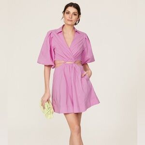 Aulora cutout mini dress pink
